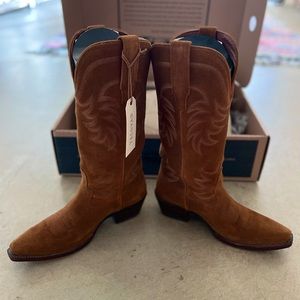Tecovas Annie Suede Boots Size 9B